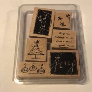 Stampin’ Up Holiday Spirit Wood Stamp Set